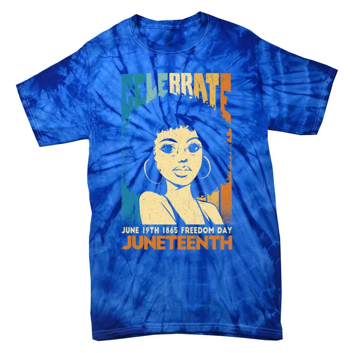 Juneteenth Peace And Freedom 19th June Black History Month Gift Tie-Dye T-Shirt