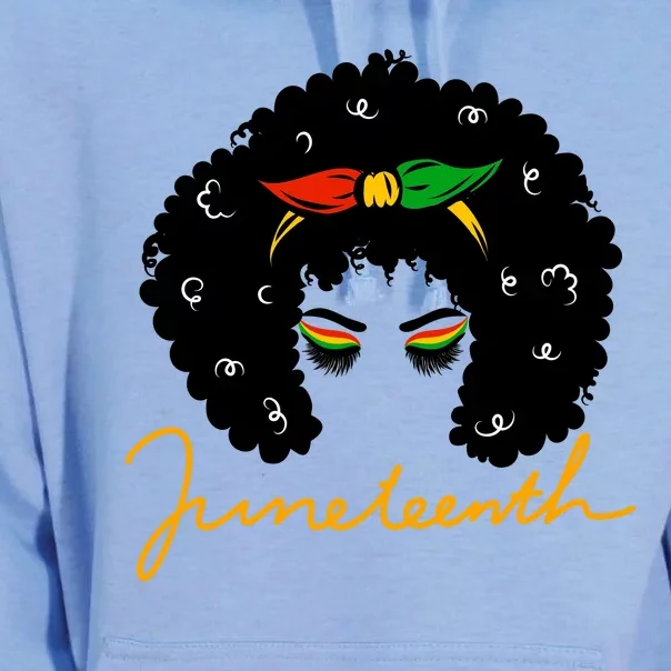 Juneteenth Pride Afro Hair Black History Unisex Surf Hoodie