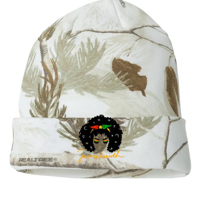 Juneteenth Pride Afro Hair Black History Kati - 12in Camo Beanie