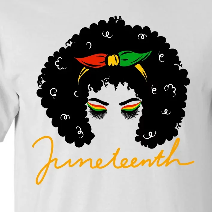 Juneteenth Pride Afro Hair Black History Tall T-Shirt