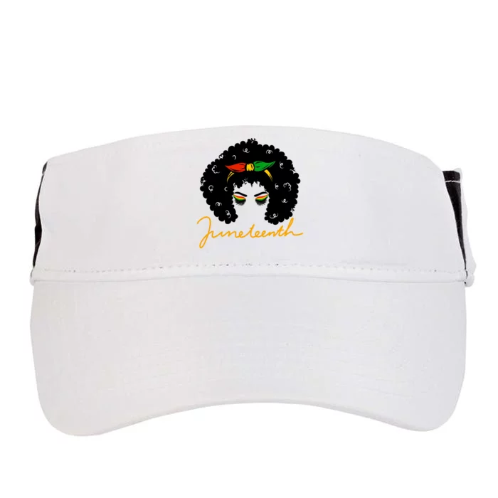 Juneteenth Pride Afro Hair Black History Adult Drive Performance Visor