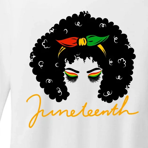 Juneteenth Pride Afro Hair Black History Womens CVC Long Sleeve Shirt