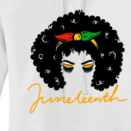 Juneteenth Pride Afro Hair Black History Women's Pullover Hoodie