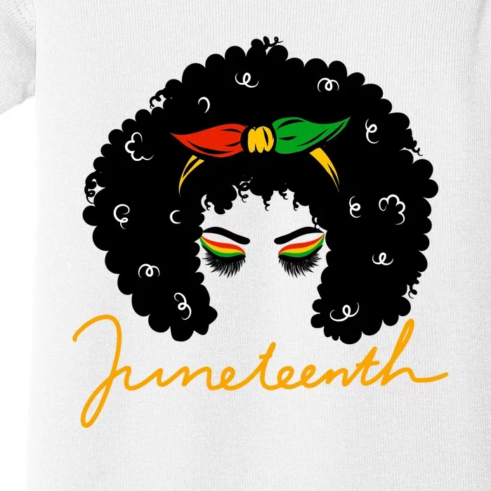 Juneteenth Pride Afro Hair Black History Baby Bodysuit