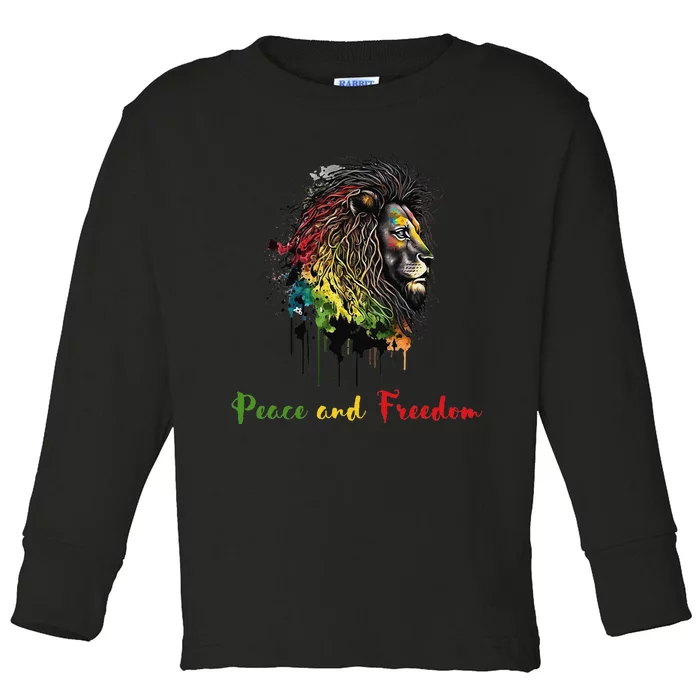 Juneteenth peace and freedom black history african heritage Toddler Long Sleeve Shirt