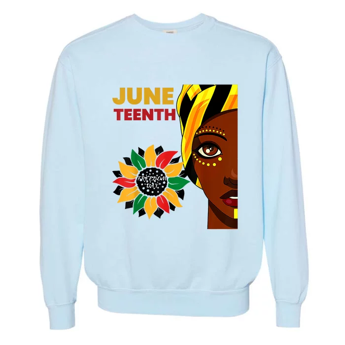 Juneteenth Princess Black Freedom Garment-Dyed Sweatshirt