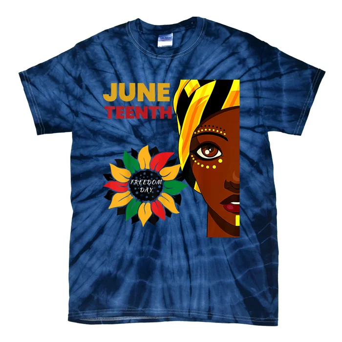 Juneteenth Princess Black Freedom Tie-Dye T-Shirt