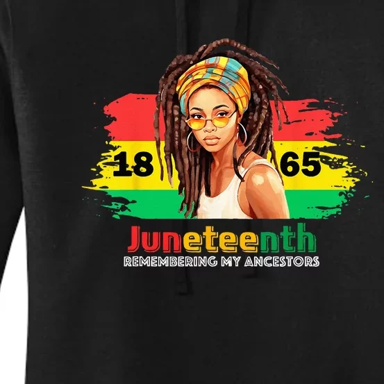 Juneteenth Proud Black African American Ladies honor 1865 Women's Pullover Hoodie