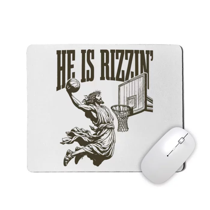 Jesus Playing Basketball Mousepad