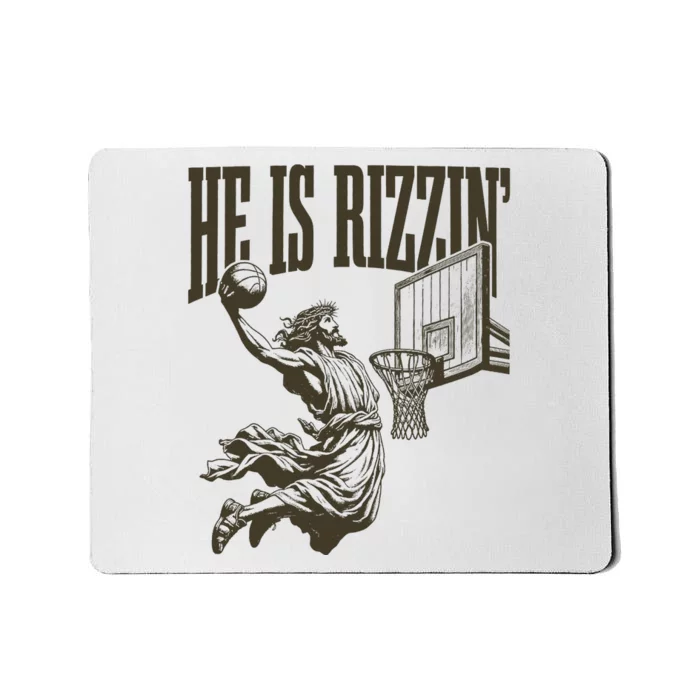 Jesus Playing Basketball Mousepad