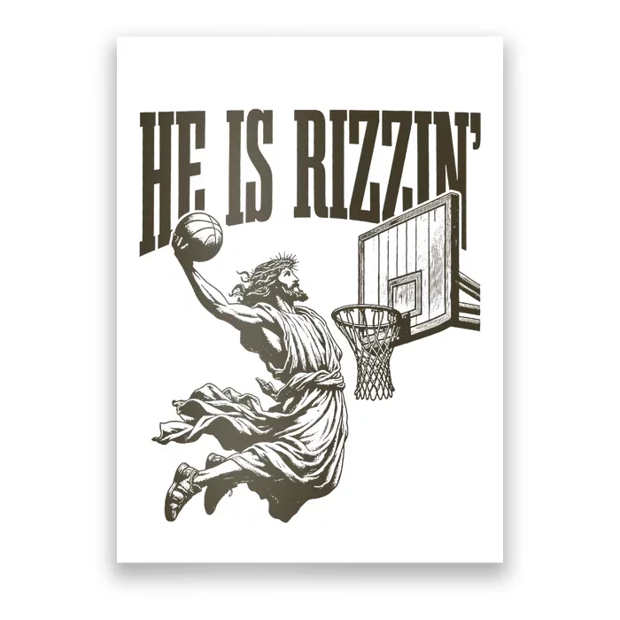 Jesus Playing Basketball Poster