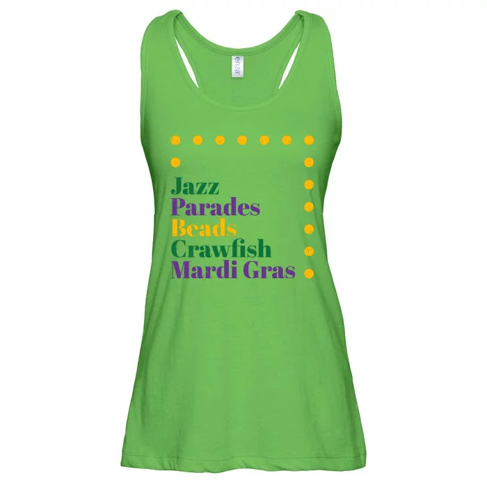 Jazz Parades Beads Crawfish Mardi Gras Ladies Essential Flowy Tank