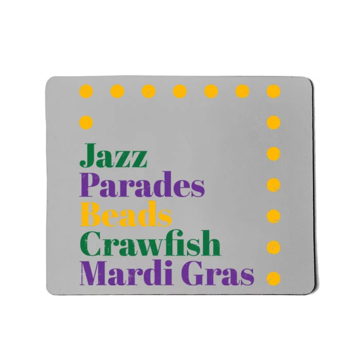 Jazz Parades Beads Crawfish Mardi Gras Mousepad