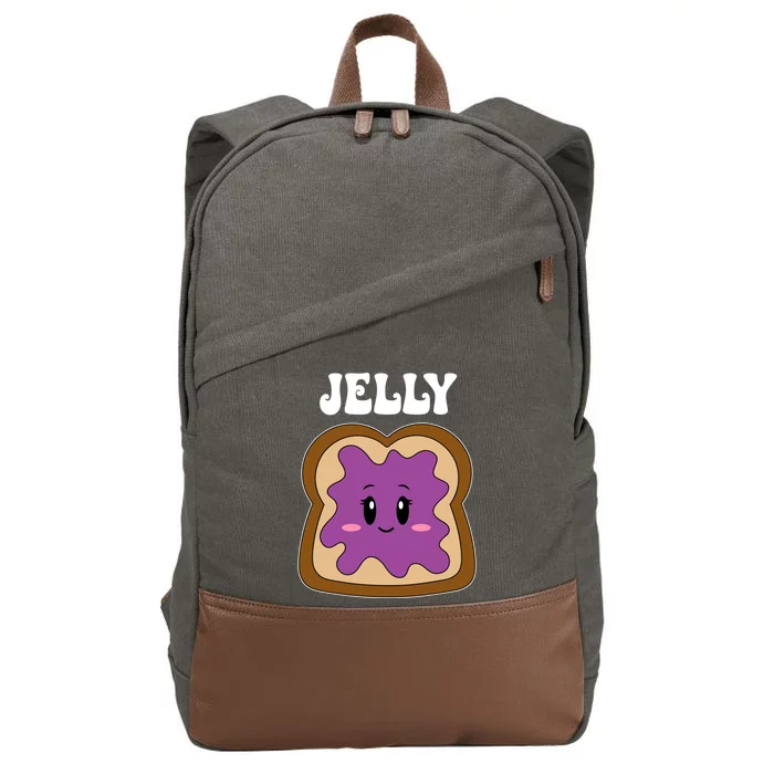 Jelly Peanut Butter Cute Couples Matching ValentineS Day Gift Cotton Canvas Backpack