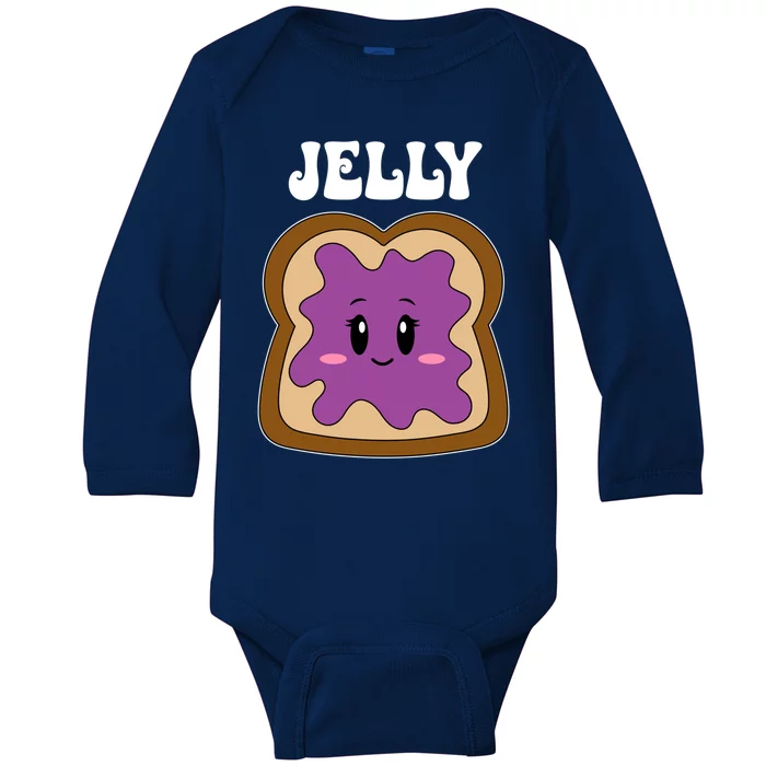 Jelly Peanut Butter Cute Couples Matching ValentineS Day Gift Baby Long Sleeve Bodysuit