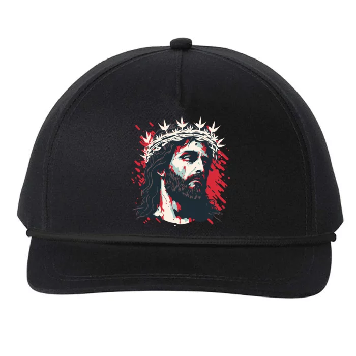 Jesus Painting Christianity Snapback Five-Panel Rope Hat