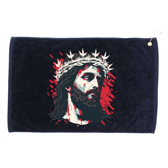 Jesus Painting Christianity Grommeted Golf Towel