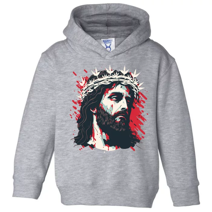 Jesus Painting Christianity Toddler Hoodie