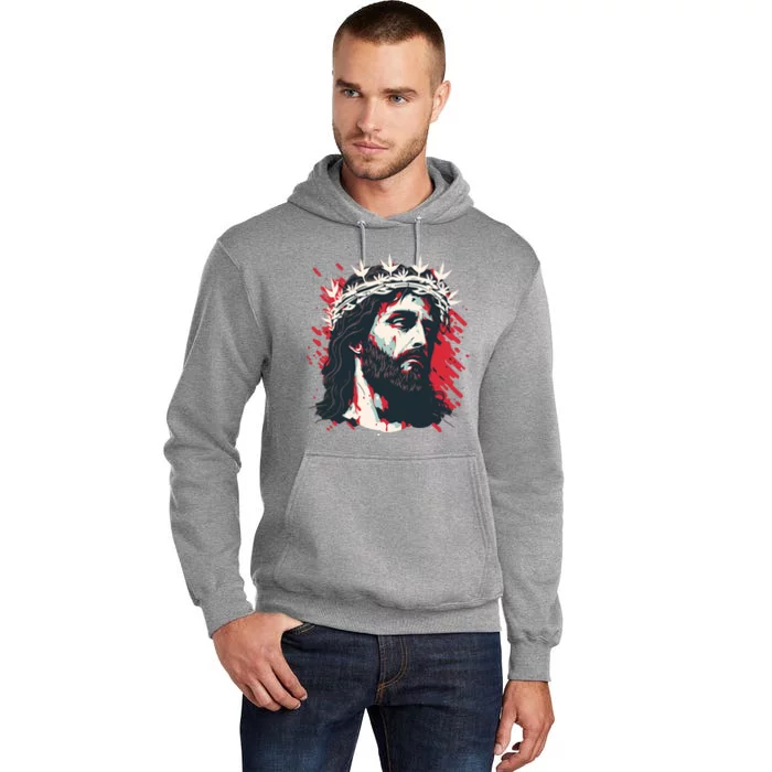 Jesus Painting Christianity Tall Hoodie