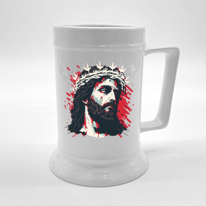 Jesus Painting Christianity Front & Back Beer Stein