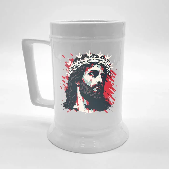 Jesus Painting Christianity Front & Back Beer Stein