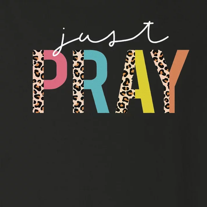 Just Pray Christian Love Like Jesus Prayer Leopard Toddler Long Sleeve Shirt