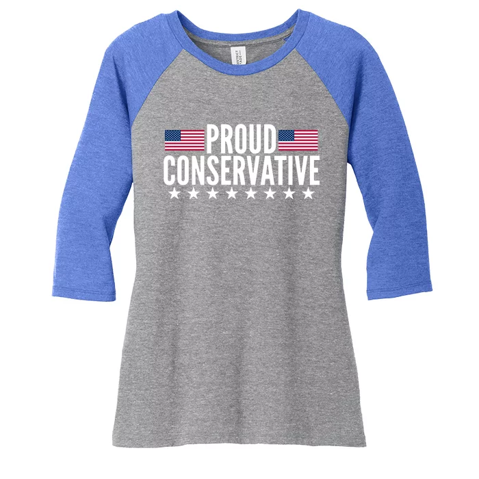 Justjenrx Proud Conservative Women's Tri-Blend 3/4-Sleeve Raglan Shirt