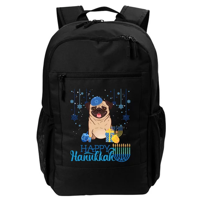 Jewish Pug Dog Orah Hat Chanukah Hanukkah Jewish Xmas Daily Commute Backpack