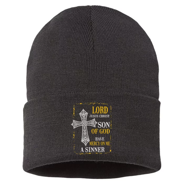 Jesus Prayer Eastern Orthodox Catholic Christian Faith Sustainable Knit Beanie