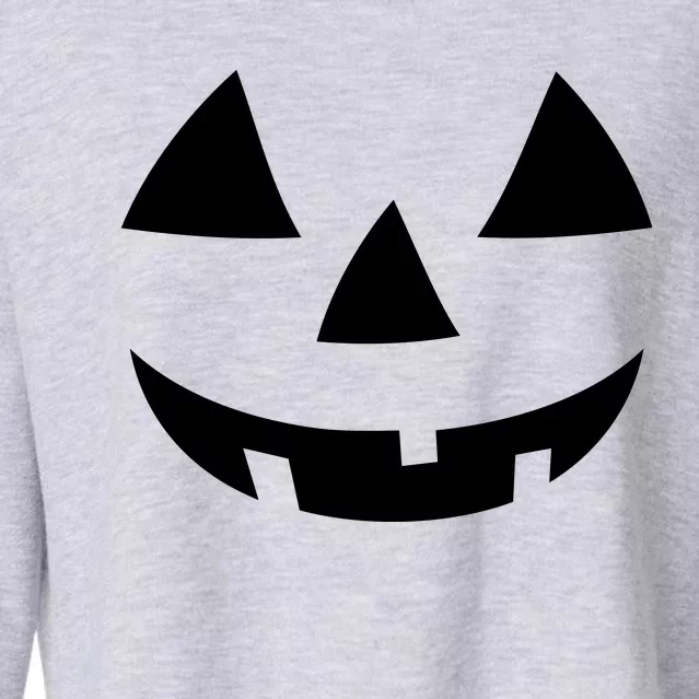 Jackolantern Pumpkin Face Halloween Costume Couple Funny Halloween Costume Cropped Pullover Crew