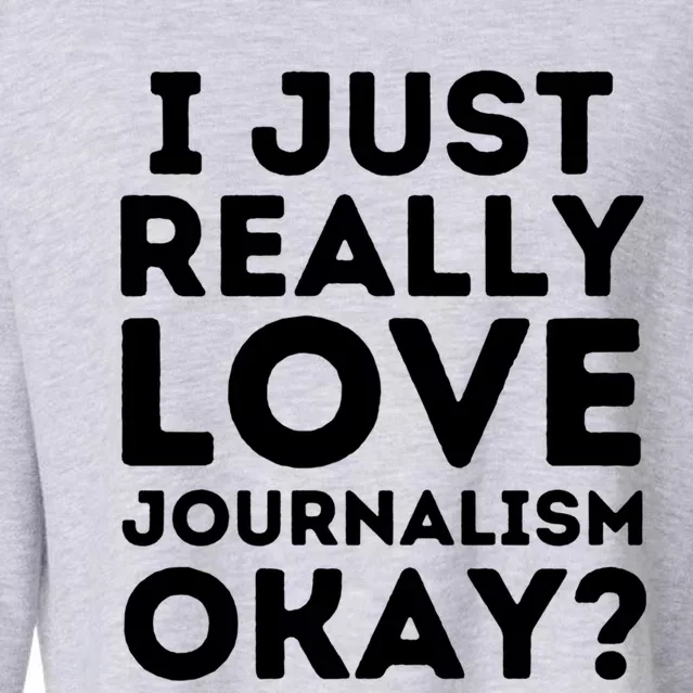 Journalism Professor Funny Journalism Student Journalist Gift Cropped Pullover Crew