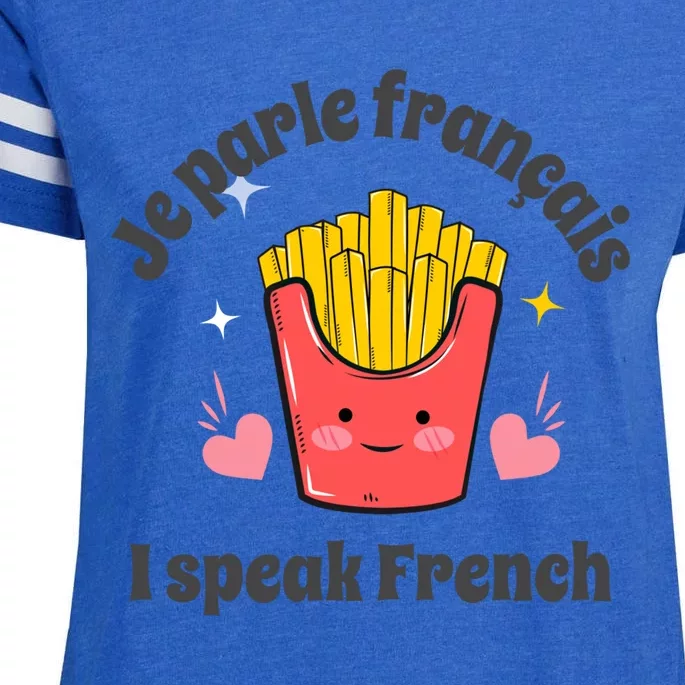 Je Parle Francais I Speak French French Speakers Learners Gift Enza Ladies Jersey Football T-Shirt