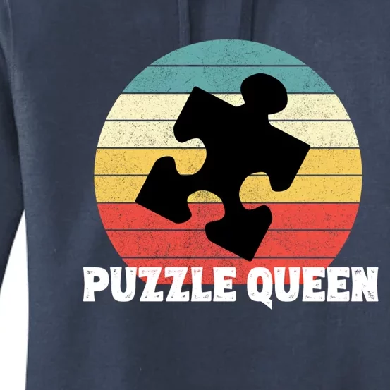 Jigsaw Puzzle Hobby Queen Gift Retro Sunset Cute Gift Women's Pullover Hoodie