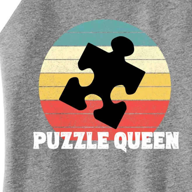 Jigsaw Puzzle Hobby Queen Gift Retro Sunset Cute Gift Women’s Perfect Tri Rocker Tank