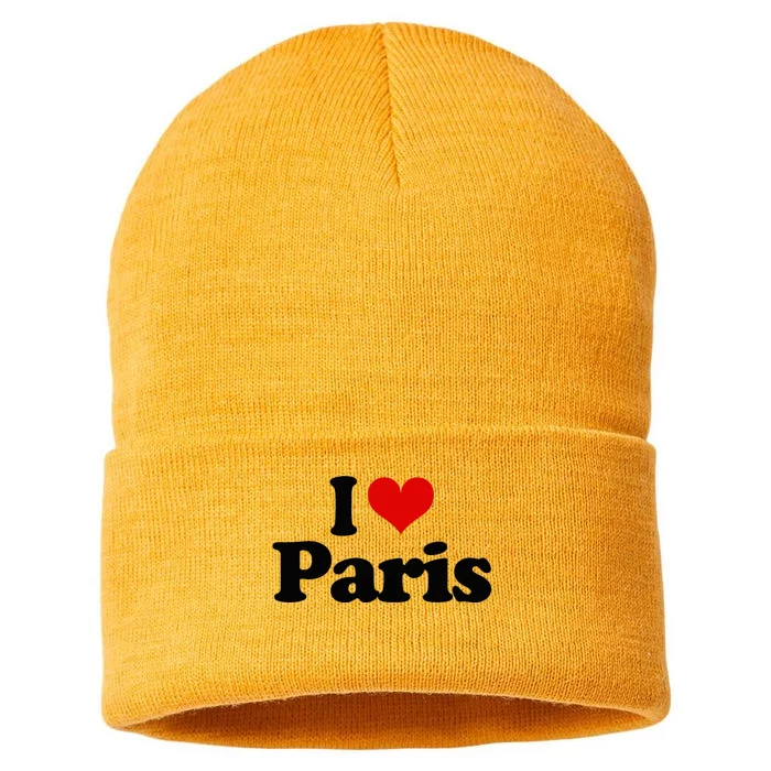 JAime Paris Heart I Love Heart Paris Sustainable Knit Beanie