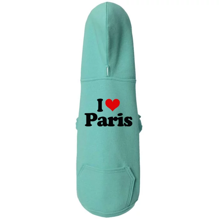 JAime Paris Heart I Love Heart Paris Doggie 3-End Fleece Hoodie