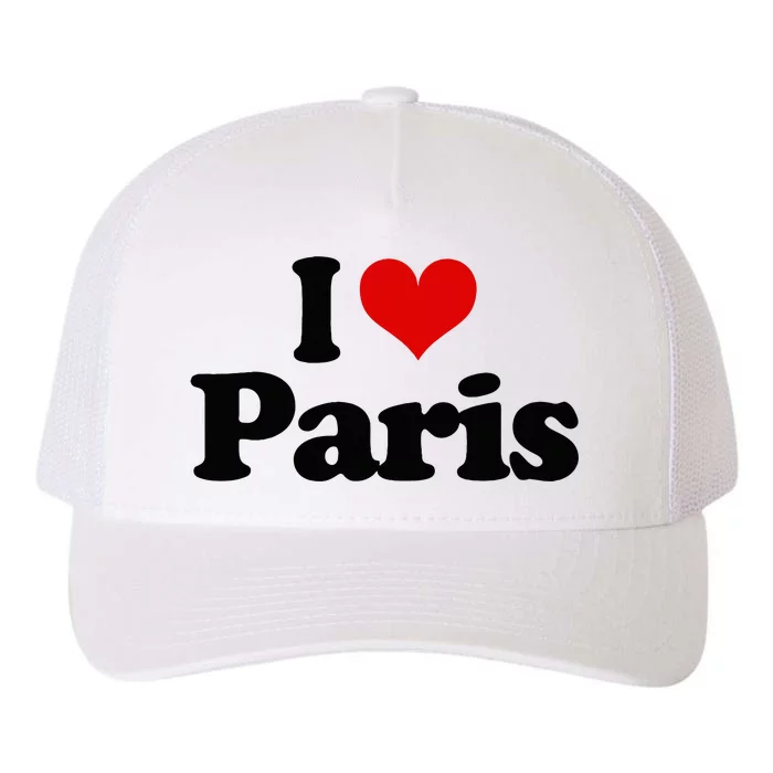 JAime Paris Heart I Love Heart Paris Yupoong Adult 5-Panel Trucker Hat