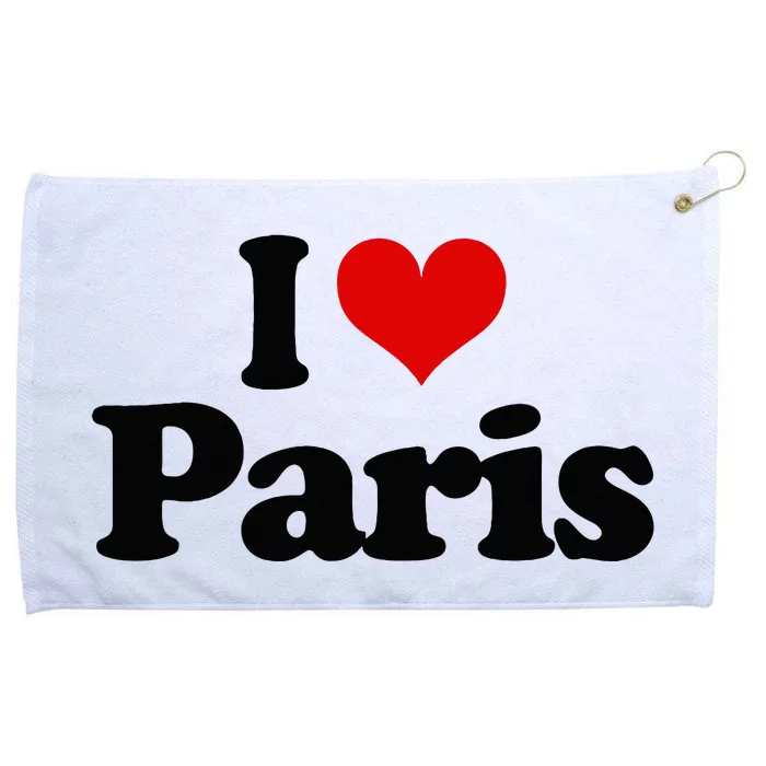 JAime Paris Heart I Love Heart Paris Grommeted Golf Towel