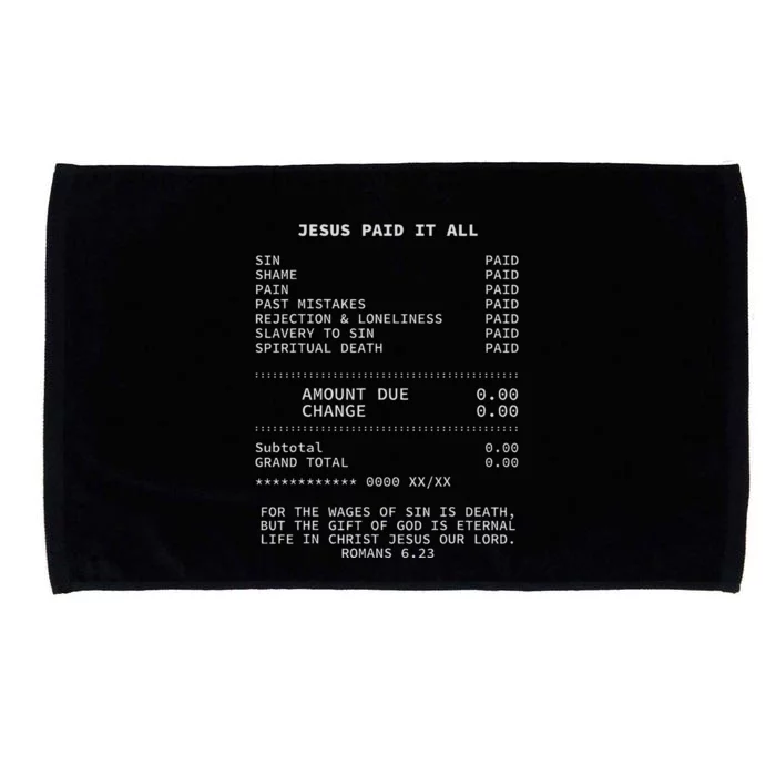 Jesus Paid It All Christianity Christian Bible Christ Microfiber Hand Towel