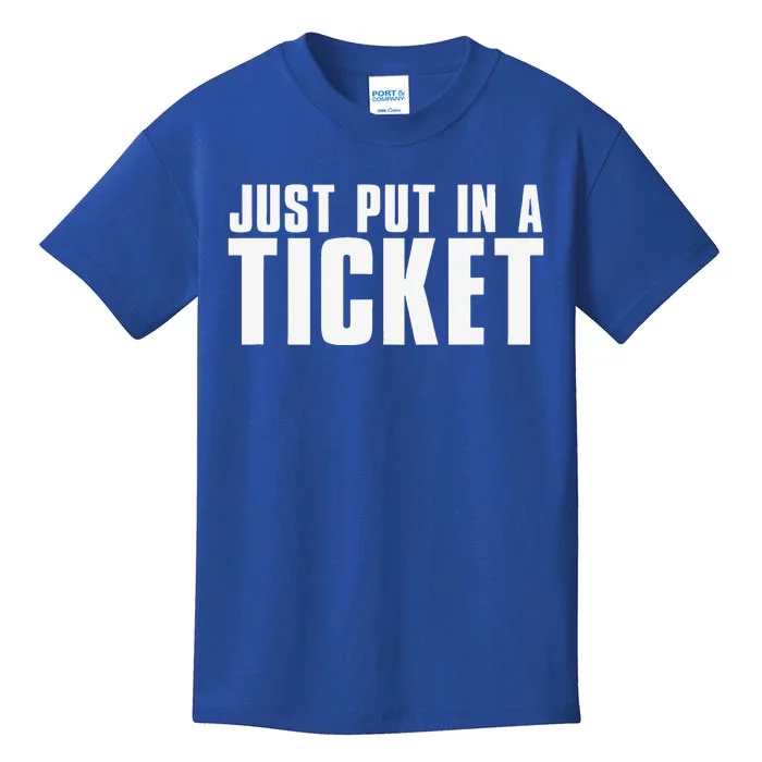 Just Put In A Ticket Retro Tech Support Nerd Geek Techie Kids T-Shirt