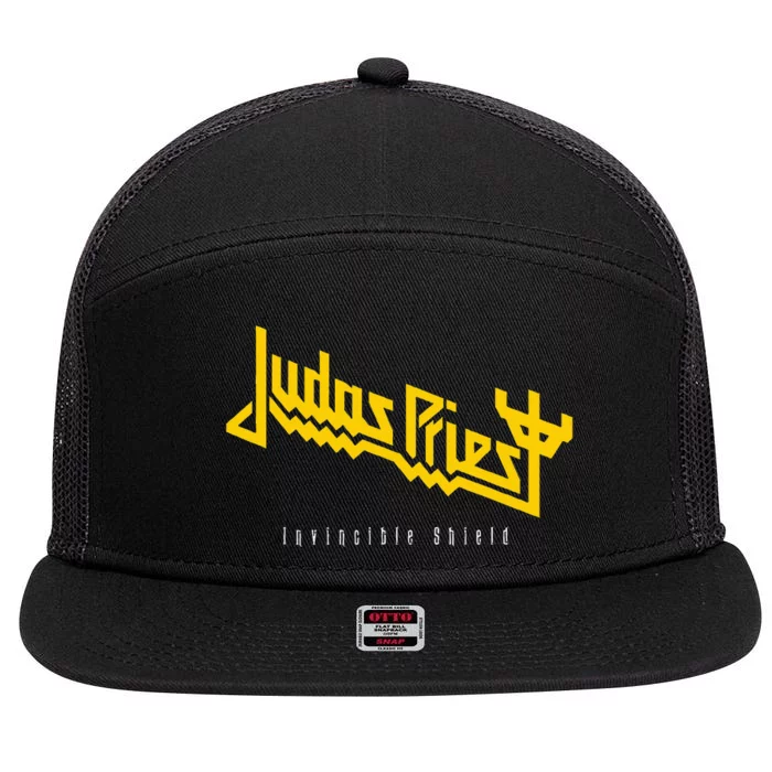 Judas Priest – Invincible Shield Yellow 7 Panel Mesh Trucker Snapback Hat