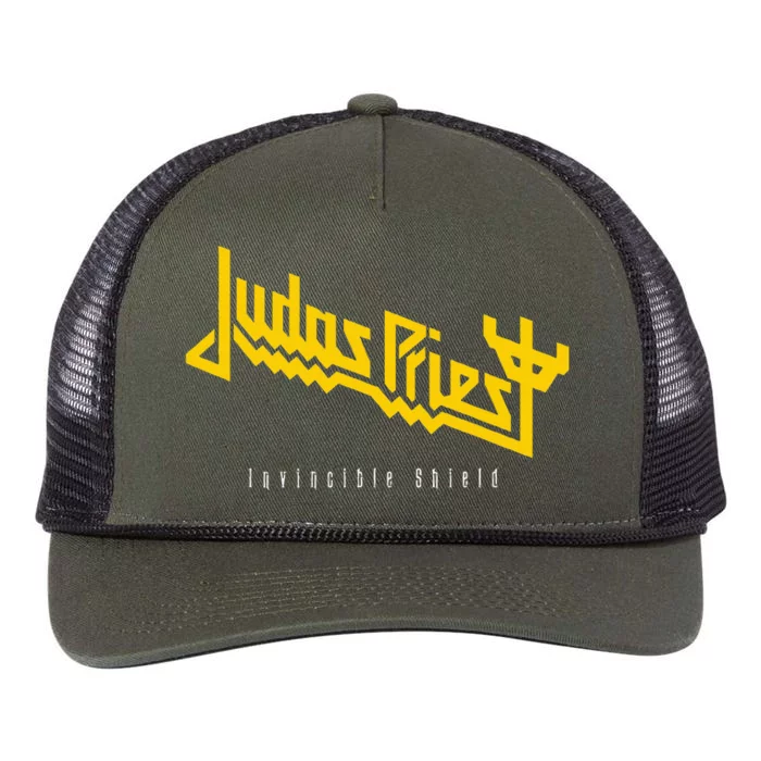 Judas Priest – Invincible Shield Yellow Retro Rope Trucker Hat Cap