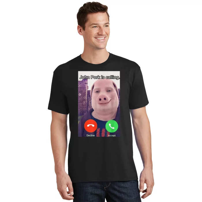 John Pork Is Calling Funny Answer Call Phone Kids T-Shirt