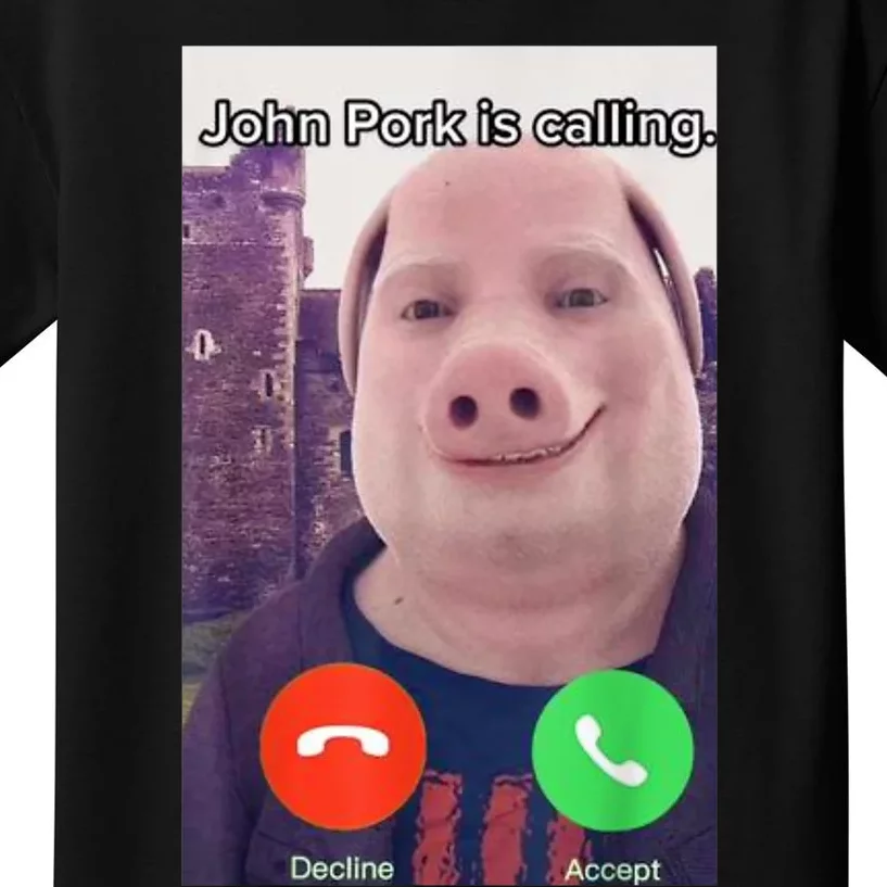 John Pork Is Calling T Shirt 2023 Trend Fans Graphic Tee Tops O