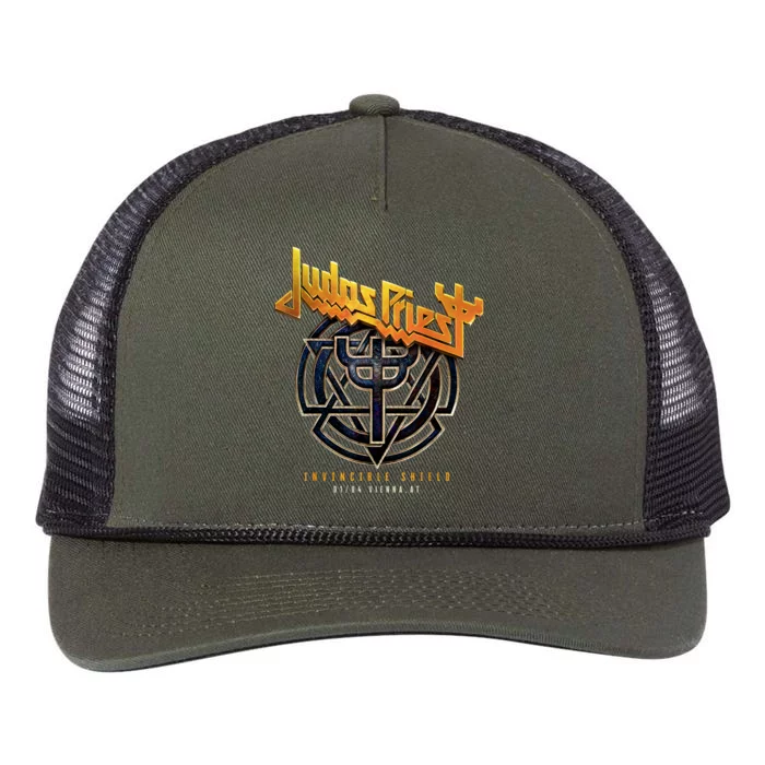 Judas Priest Invincible Shield 2024 Vienna Retro Rope Trucker Hat Cap