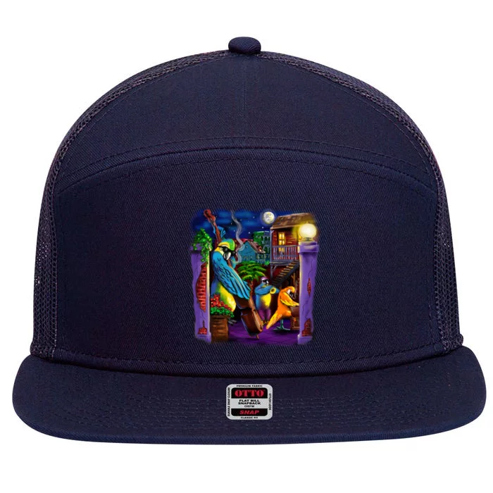 Jazz Parrots 7 Panel Mesh Trucker Snapback Hat