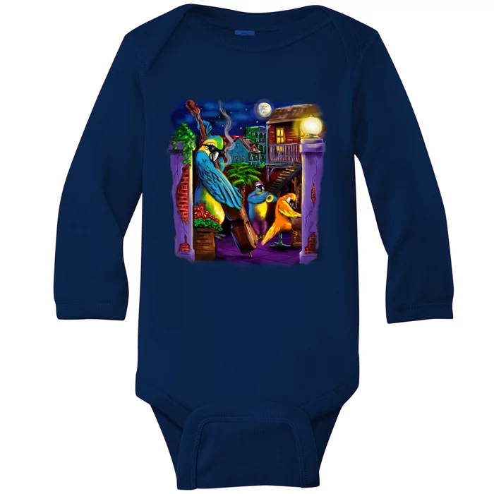 Jazz Parrots Baby Long Sleeve Bodysuit