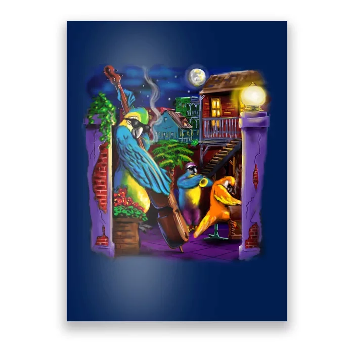 Jazz Parrots Poster