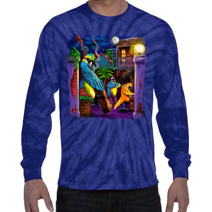 Jazz Parrots Tie-Dye Long Sleeve Shirt