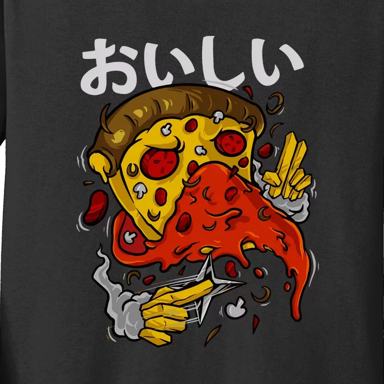 Jutsu Pizza Kids Long Sleeve Shirt